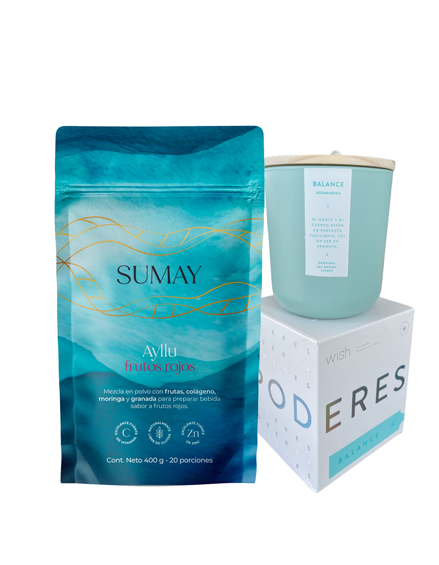 Cofre Bienestar Diario: Doypack 400gr + Vela