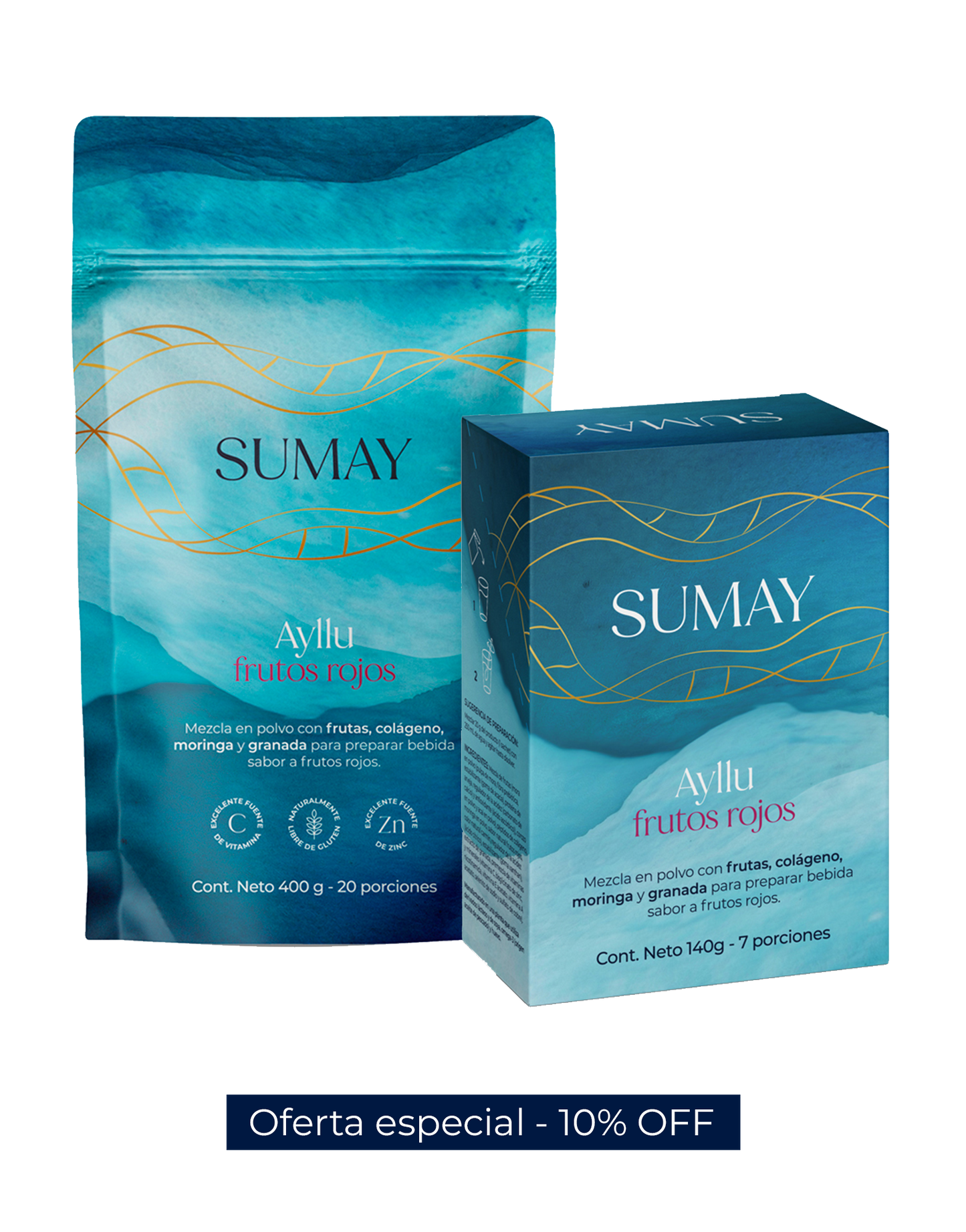 Ayllu Duo: Casa & To-Go  (Doypack 400gr + Caja x 7 sachets)