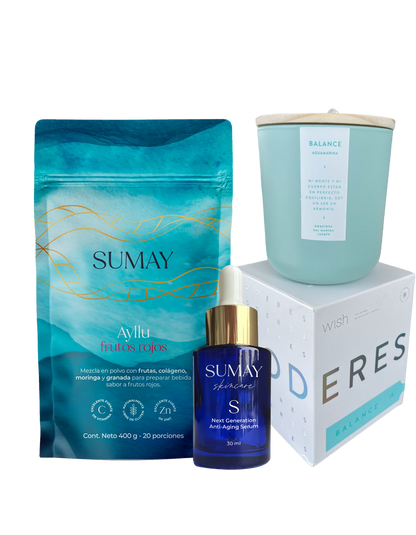 Cofre Autocuidado Premium: Doypack 400gr + S Serum + Vela