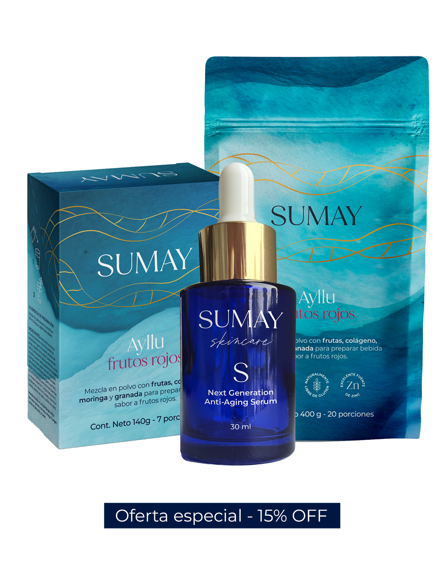 Pack Sumay Ritual Completo (Ayllu 400 gr + S Serum + Ayllu x 7 sachets)